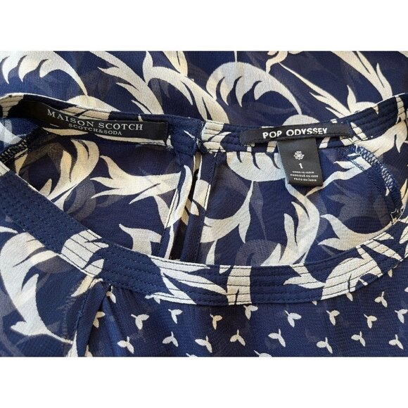 MAISON SCOTCH SCOTCH &SODA DRESS Size 1 - 8 POP ODYSSEY Sheer Casual Lightweight - Picture 7 of 10